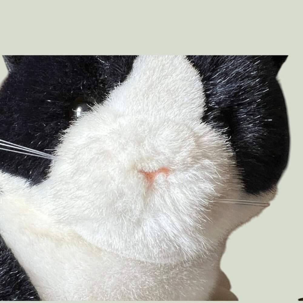HTF! Vtg 1989 Dakin Tuxedo Cat Plush Black & White Stuffed Animal Collectible - Picture 3 of 11